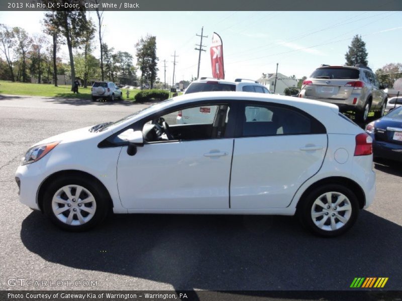 Clear White / Black 2013 Kia Rio LX 5-Door