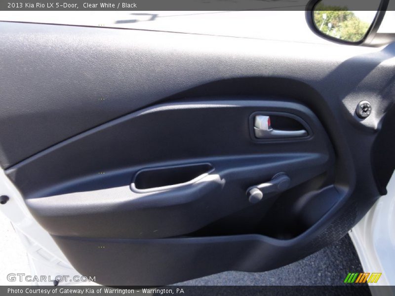 Clear White / Black 2013 Kia Rio LX 5-Door