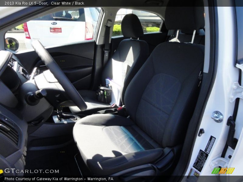 Clear White / Black 2013 Kia Rio LX 5-Door