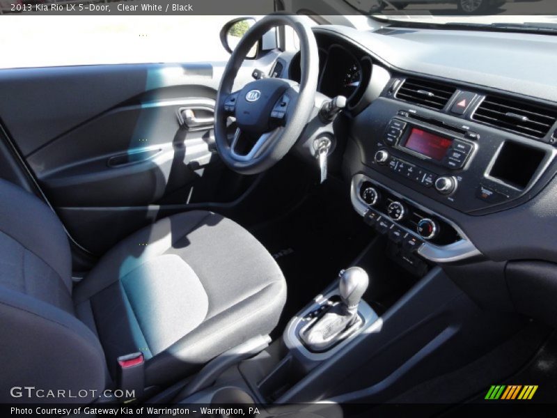Clear White / Black 2013 Kia Rio LX 5-Door