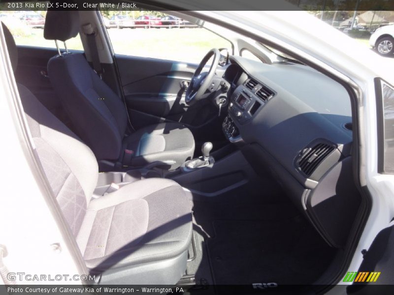 Clear White / Black 2013 Kia Rio LX 5-Door