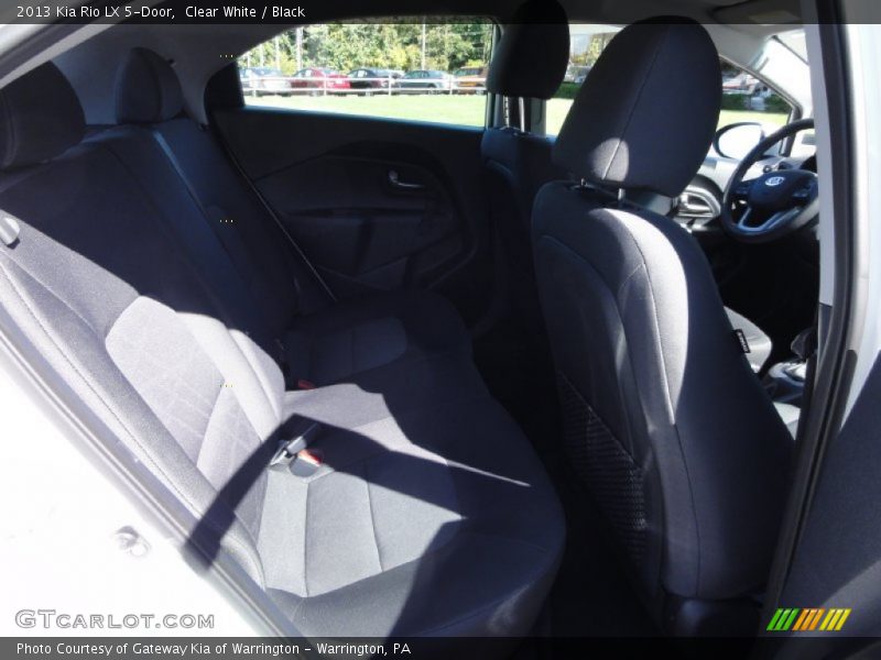 Clear White / Black 2013 Kia Rio LX 5-Door