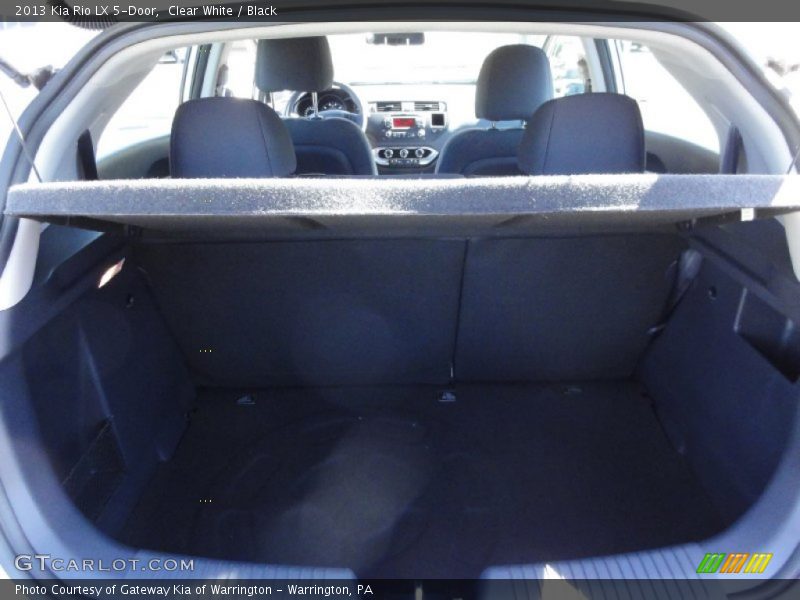 Clear White / Black 2013 Kia Rio LX 5-Door