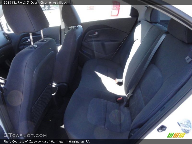 Clear White / Black 2013 Kia Rio LX 5-Door