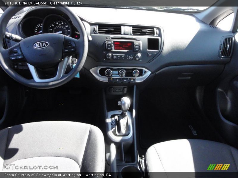 Clear White / Black 2013 Kia Rio LX 5-Door