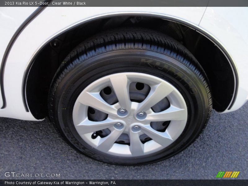 Clear White / Black 2013 Kia Rio LX 5-Door