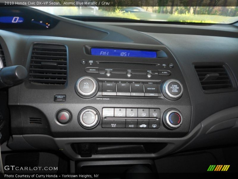 Atomic Blue Metallic / Gray 2010 Honda Civic DX-VP Sedan