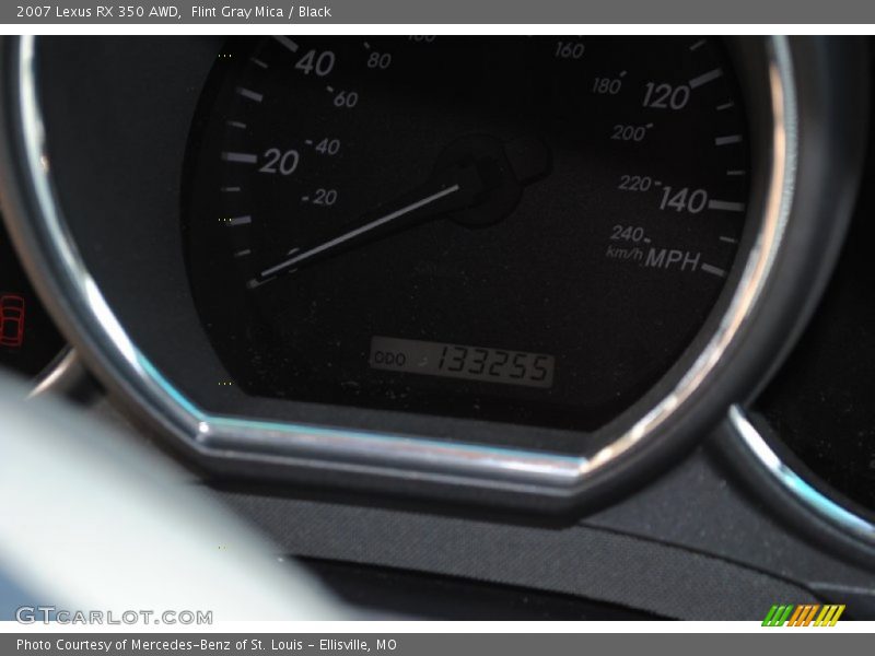 Flint Gray Mica / Black 2007 Lexus RX 350 AWD