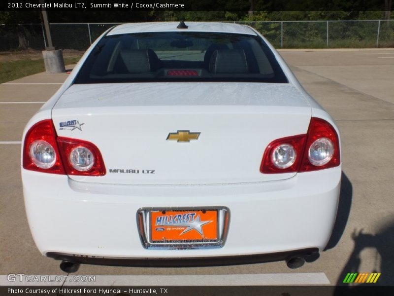 Summit White / Cocoa/Cashmere 2012 Chevrolet Malibu LTZ