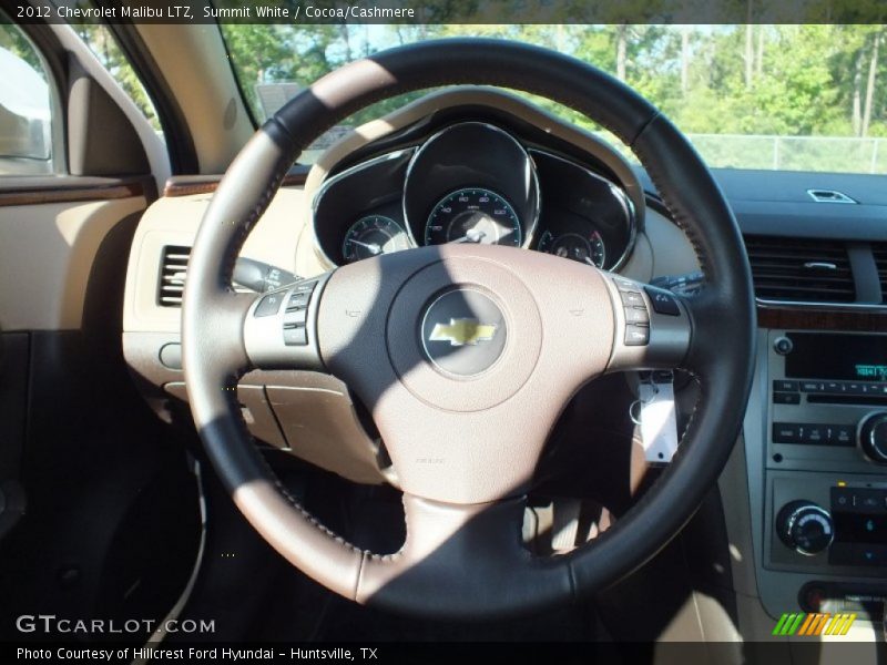 Summit White / Cocoa/Cashmere 2012 Chevrolet Malibu LTZ