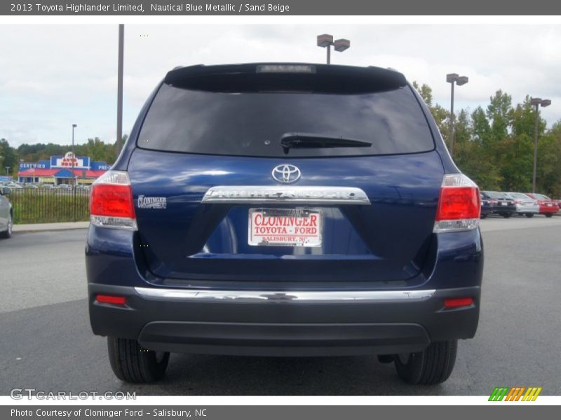 Nautical Blue Metallic / Sand Beige 2013 Toyota Highlander Limited