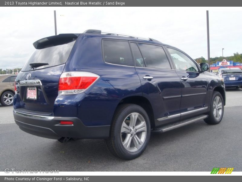 Nautical Blue Metallic / Sand Beige 2013 Toyota Highlander Limited