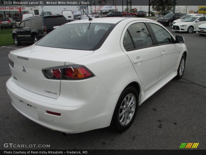 Wicked White Metallic / Black 2010 Mitsubishi Lancer ES