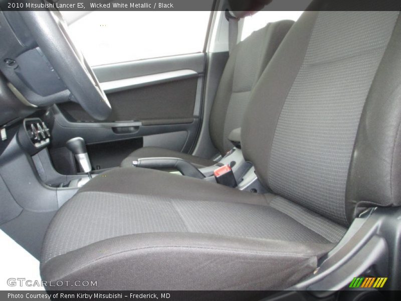 Wicked White Metallic / Black 2010 Mitsubishi Lancer ES