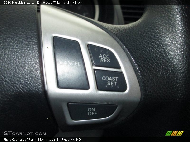 Wicked White Metallic / Black 2010 Mitsubishi Lancer ES