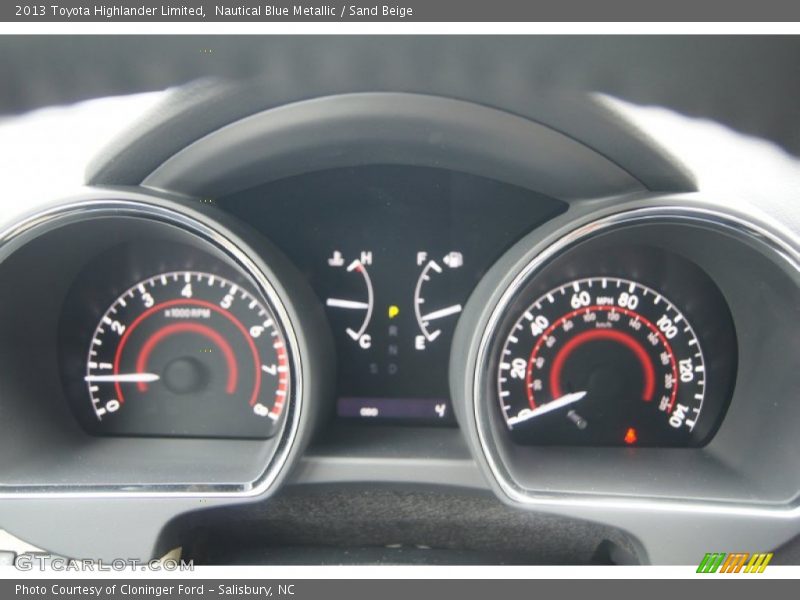 Nautical Blue Metallic / Sand Beige 2013 Toyota Highlander Limited