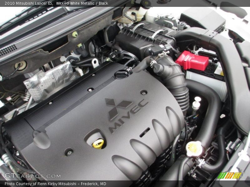 Wicked White Metallic / Black 2010 Mitsubishi Lancer ES