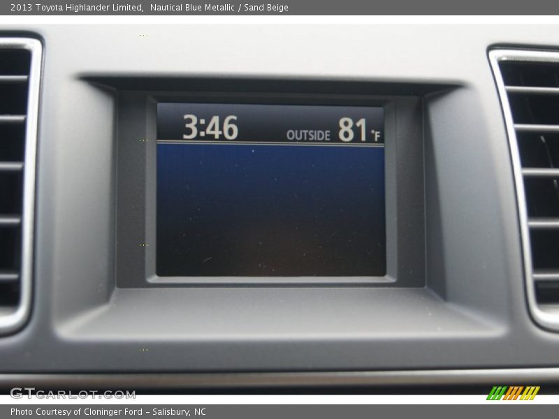 Nautical Blue Metallic / Sand Beige 2013 Toyota Highlander Limited