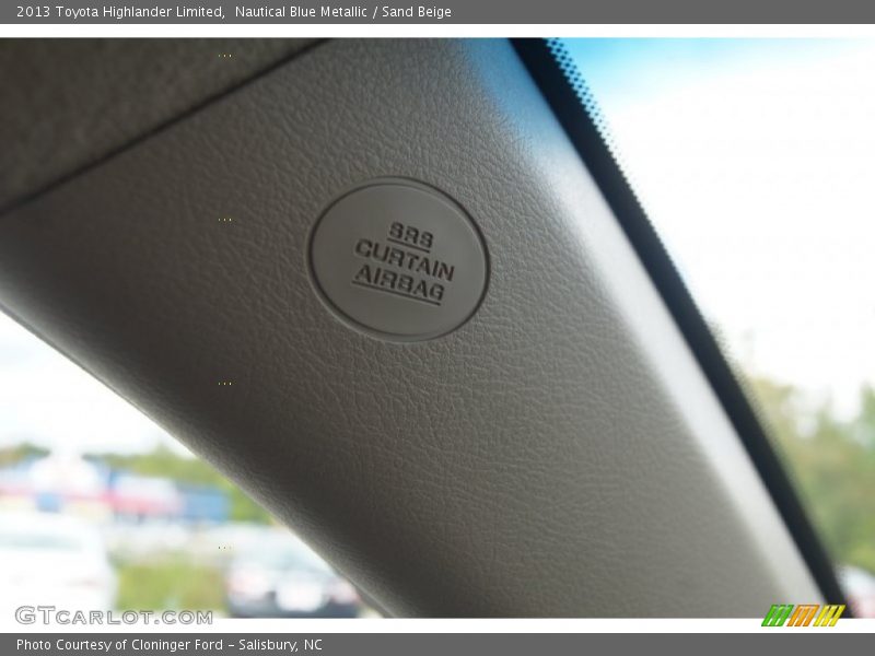 Nautical Blue Metallic / Sand Beige 2013 Toyota Highlander Limited