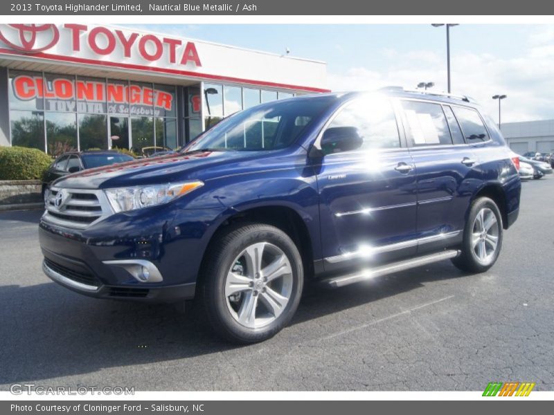 Nautical Blue Metallic / Ash 2013 Toyota Highlander Limited