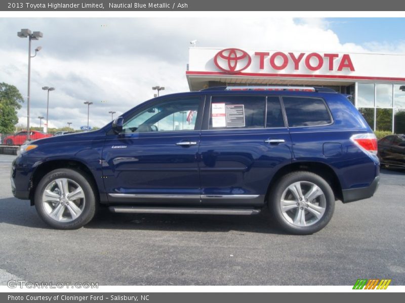 Nautical Blue Metallic / Ash 2013 Toyota Highlander Limited