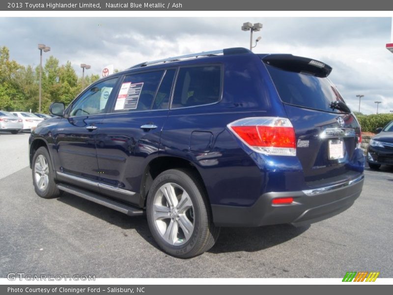 Nautical Blue Metallic / Ash 2013 Toyota Highlander Limited