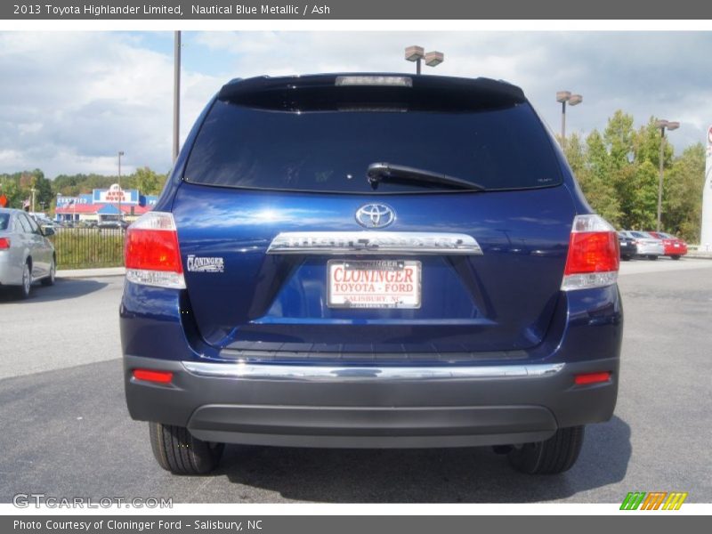 Nautical Blue Metallic / Ash 2013 Toyota Highlander Limited
