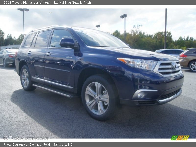 Nautical Blue Metallic / Ash 2013 Toyota Highlander Limited