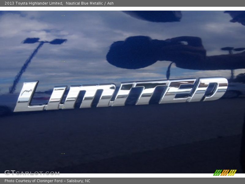 Nautical Blue Metallic / Ash 2013 Toyota Highlander Limited