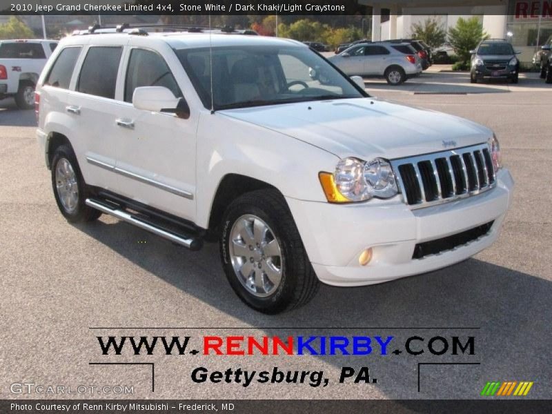 Stone White / Dark Khaki/Light Graystone 2010 Jeep Grand Cherokee Limited 4x4