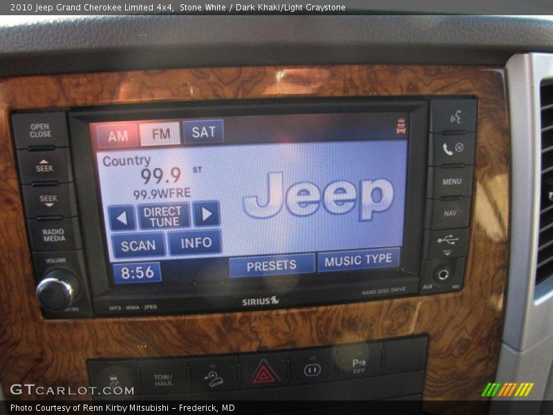 Stone White / Dark Khaki/Light Graystone 2010 Jeep Grand Cherokee Limited 4x4