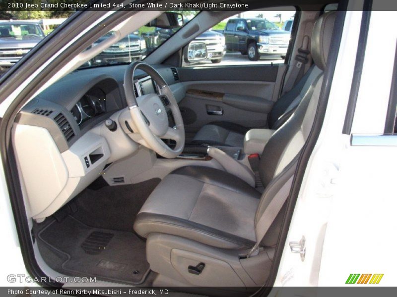 Stone White / Dark Khaki/Light Graystone 2010 Jeep Grand Cherokee Limited 4x4