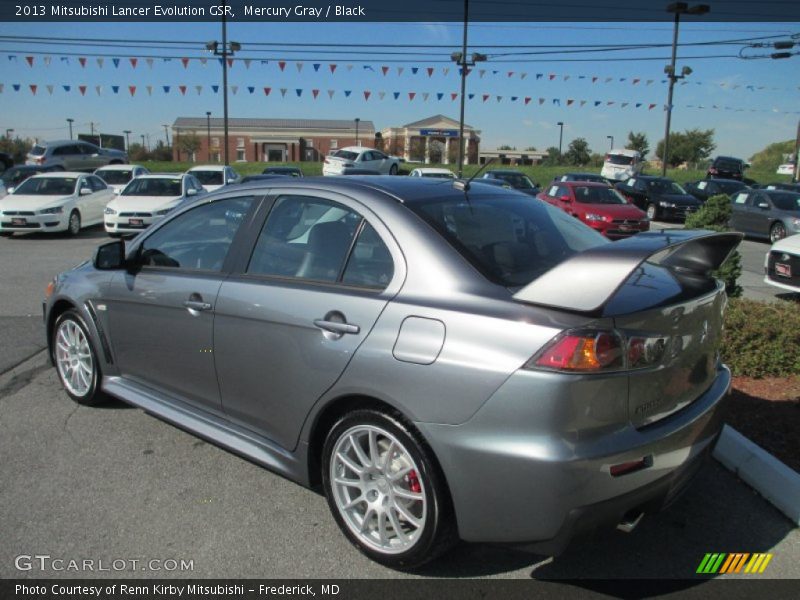 Mercury Gray / Black 2013 Mitsubishi Lancer Evolution GSR