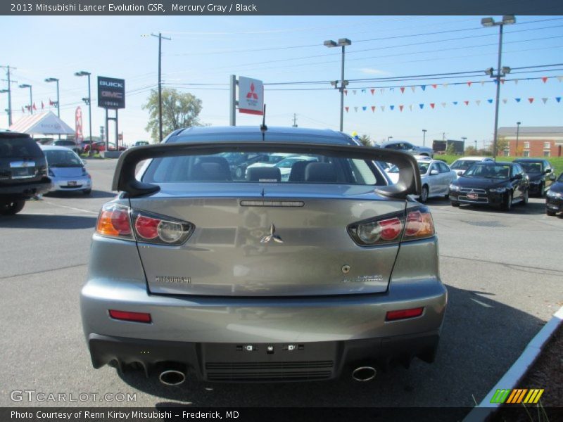 Mercury Gray / Black 2013 Mitsubishi Lancer Evolution GSR