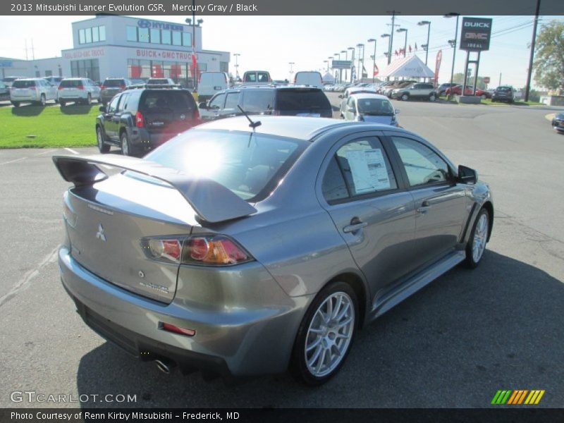 Mercury Gray / Black 2013 Mitsubishi Lancer Evolution GSR