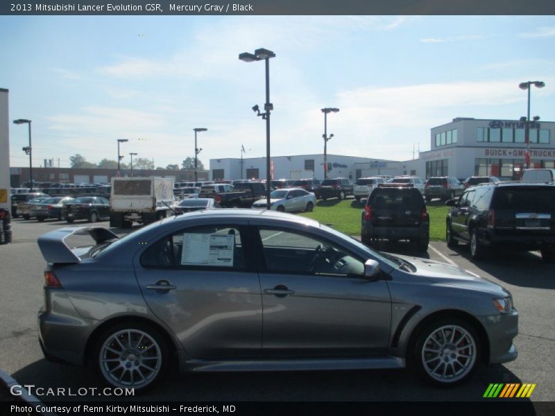 Mercury Gray / Black 2013 Mitsubishi Lancer Evolution GSR