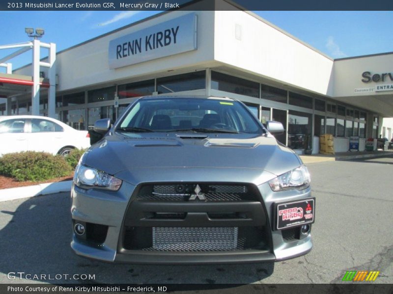 Mercury Gray / Black 2013 Mitsubishi Lancer Evolution GSR