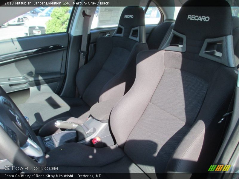 Mercury Gray / Black 2013 Mitsubishi Lancer Evolution GSR