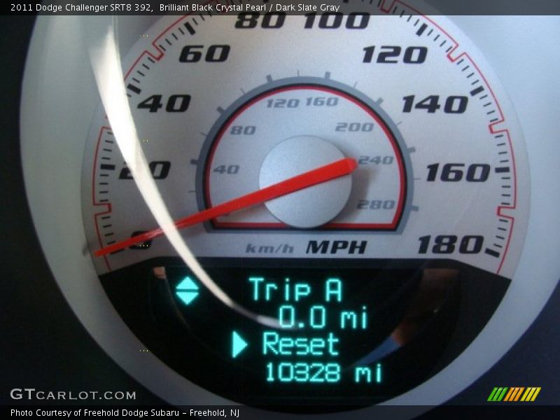 Brilliant Black Crystal Pearl / Dark Slate Gray 2011 Dodge Challenger SRT8 392
