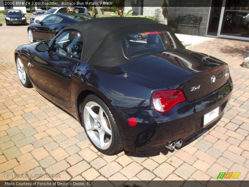 Monaco Blue Metallic / Black 2006 BMW Z4 3.0si Roadster