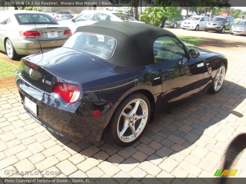 Monaco Blue Metallic / Black 2006 BMW Z4 3.0si Roadster