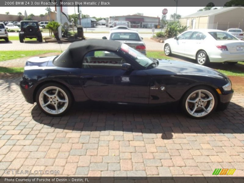Monaco Blue Metallic / Black 2006 BMW Z4 3.0si Roadster