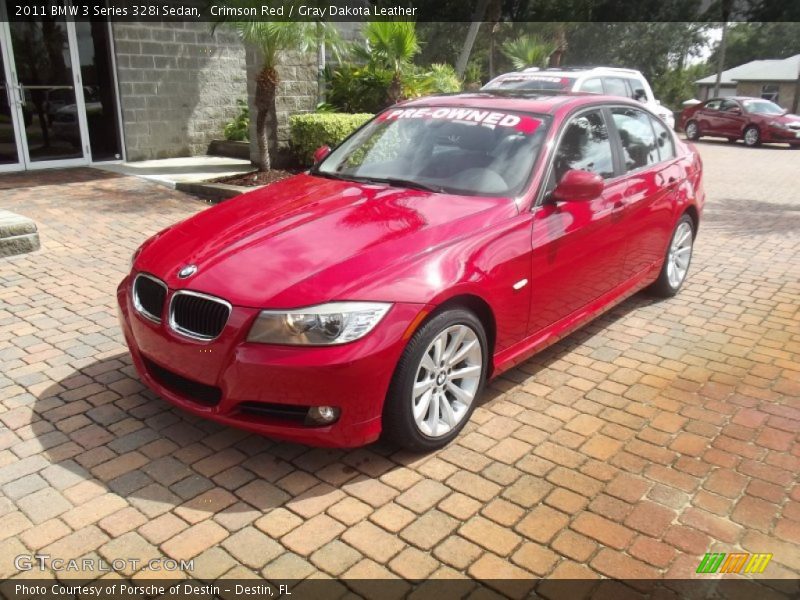 Crimson Red / Gray Dakota Leather 2011 BMW 3 Series 328i Sedan