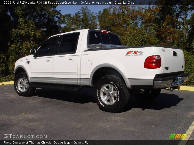 Oxford White / Medium Graphite Grey 2003 Ford F150 Lariat FX4 Off Road SuperCrew 4x4