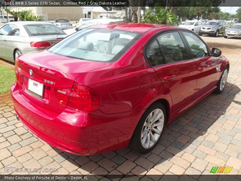 Crimson Red / Gray Dakota Leather 2011 BMW 3 Series 328i Sedan