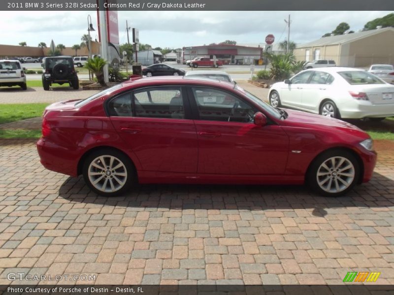 Crimson Red / Gray Dakota Leather 2011 BMW 3 Series 328i Sedan