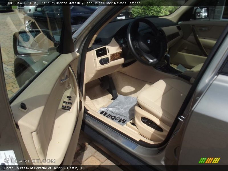 Platinum Bronze Metallic / Sand Beige/Black Nevada Leather 2008 BMW X3 3.0si