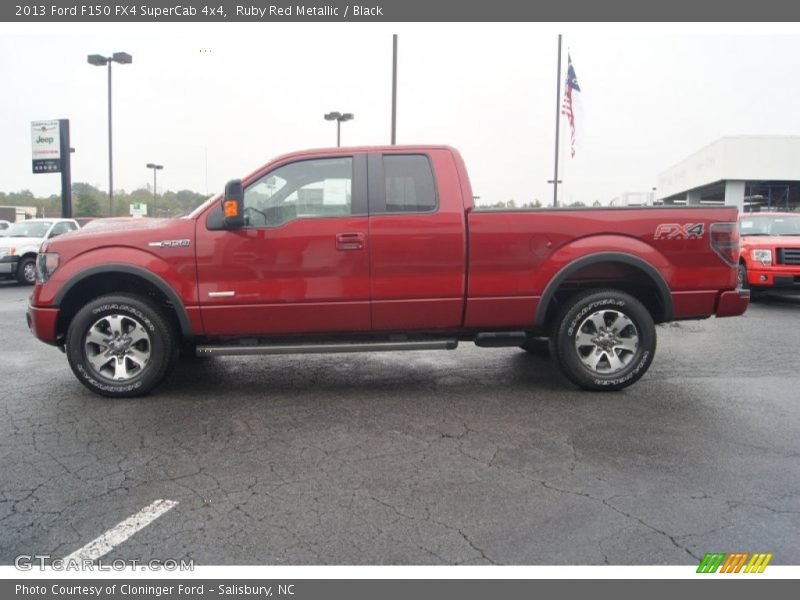 Ruby Red Metallic / Black 2013 Ford F150 FX4 SuperCab 4x4