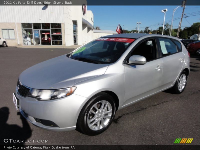Bright Silver / Black 2011 Kia Forte EX 5 Door