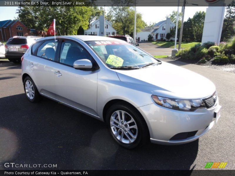 Bright Silver / Black 2011 Kia Forte EX 5 Door
